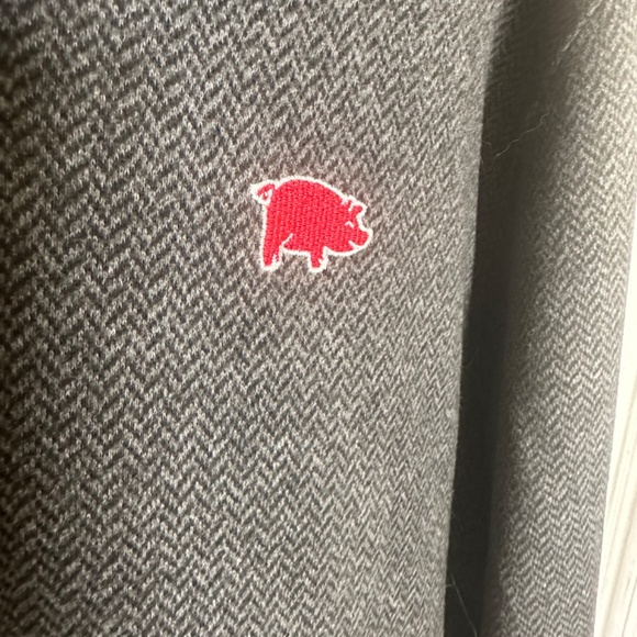 Carnoustie Men’s Black Quarter Zip Razorback Pullover 100% Cotton Size Large - Picture 3 of 6